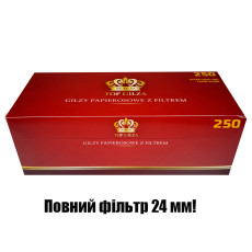 Сигаретные гильзы Top Gilza 250 штук с удлиненным фильтром 24 мм