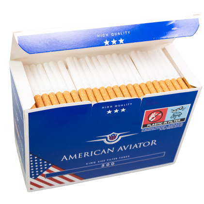 Гильзы для сигарет American Aviator 500 штук King Size 8 мм