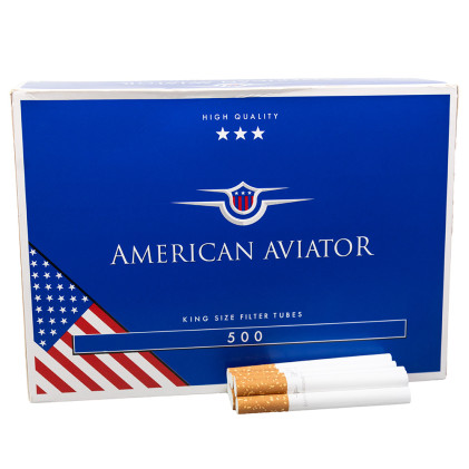 Гильзы для сигарет American Aviator 500 штук King Size 8 мм