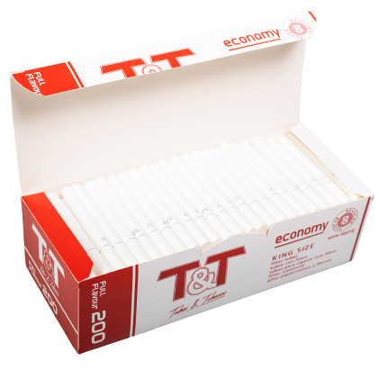 Сигаретные гильзы TET 200 штук с белым фильтром King Size 8 мм