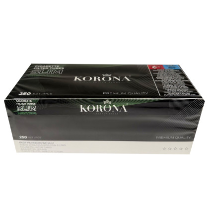 Гільзи для цигарок slim Korona з ментолом 250 штук