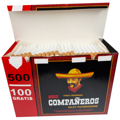Гільзи для набивання сигарет COMPANEROS 500 штук ПОЛЬЩА