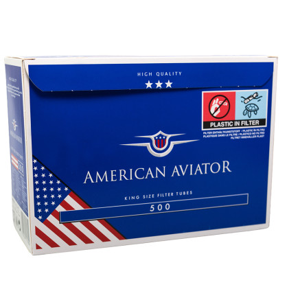Гильзы для сигарет American Aviator 500 штук King Size 8 мм