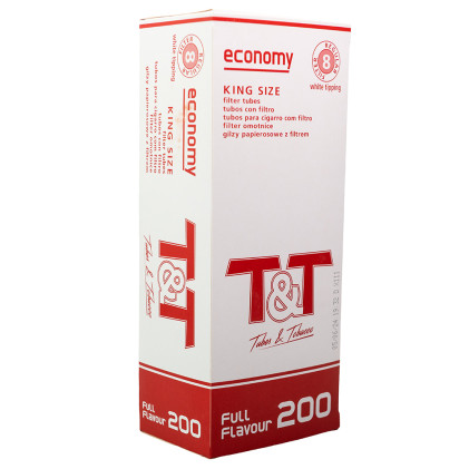 Сигаретные гильзы TET 200 штук с белым фильтром King Size 8 мм