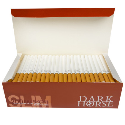Сигаретные гильзы с фильтром 24 мм Dark Horse Slim 6.5 мм 200 штук